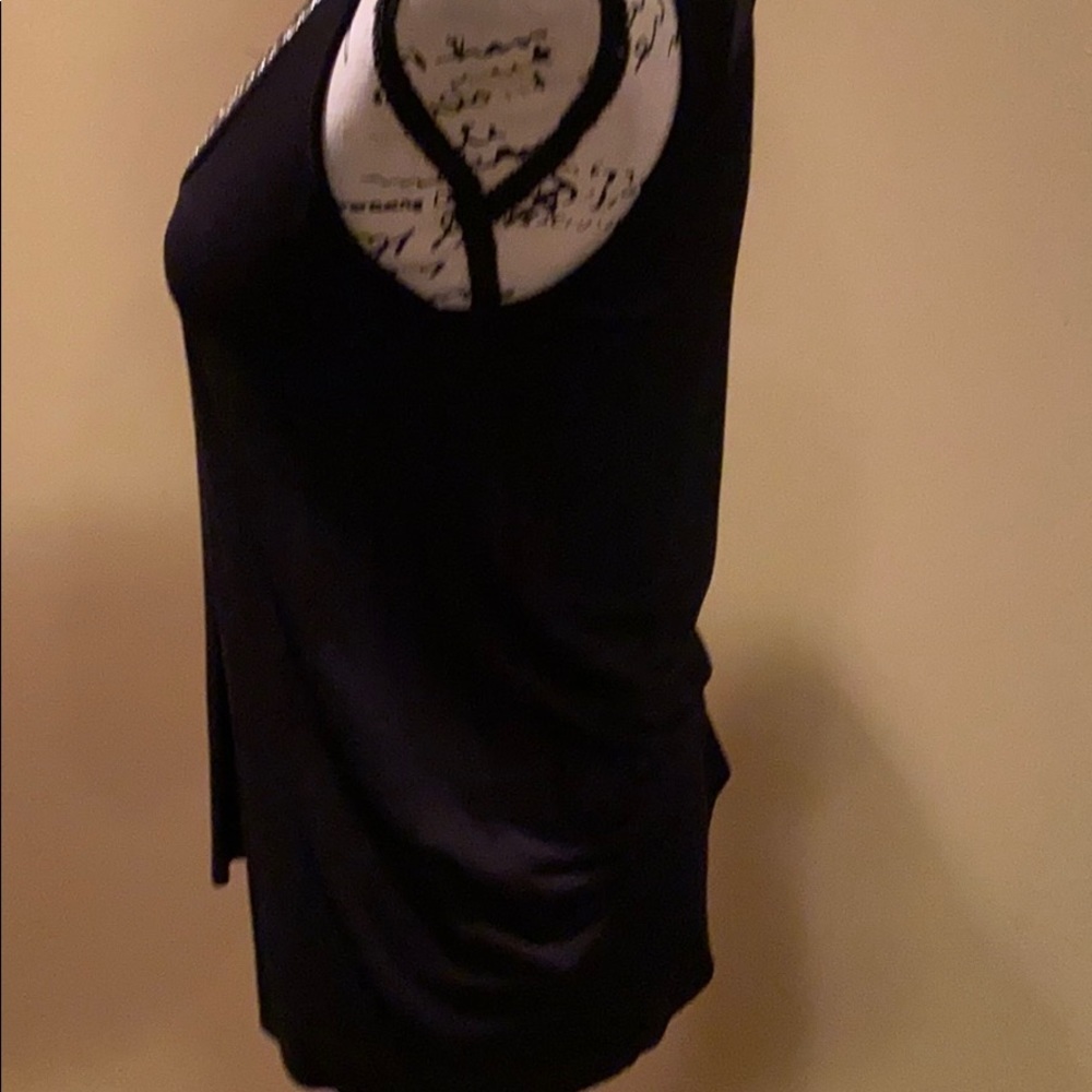 White House Black Market black jeweled tank S - Picture 5 of 7